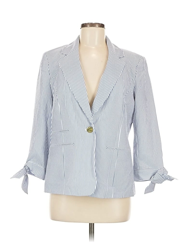 Anne Klein Blazer Jacket In Blue