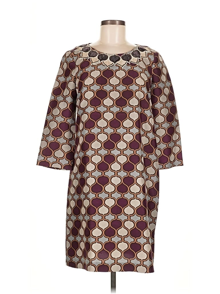 Pre-owned Tory Burch Casual Dress In Burgundy