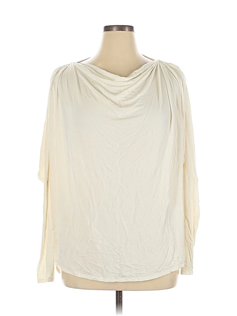 Pre-owned Express 3/4 Sleeve T-shirt In White