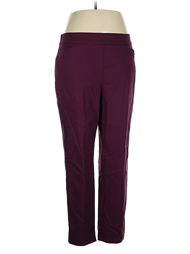 Pre-owned Chico's Active Pants In Burgundy