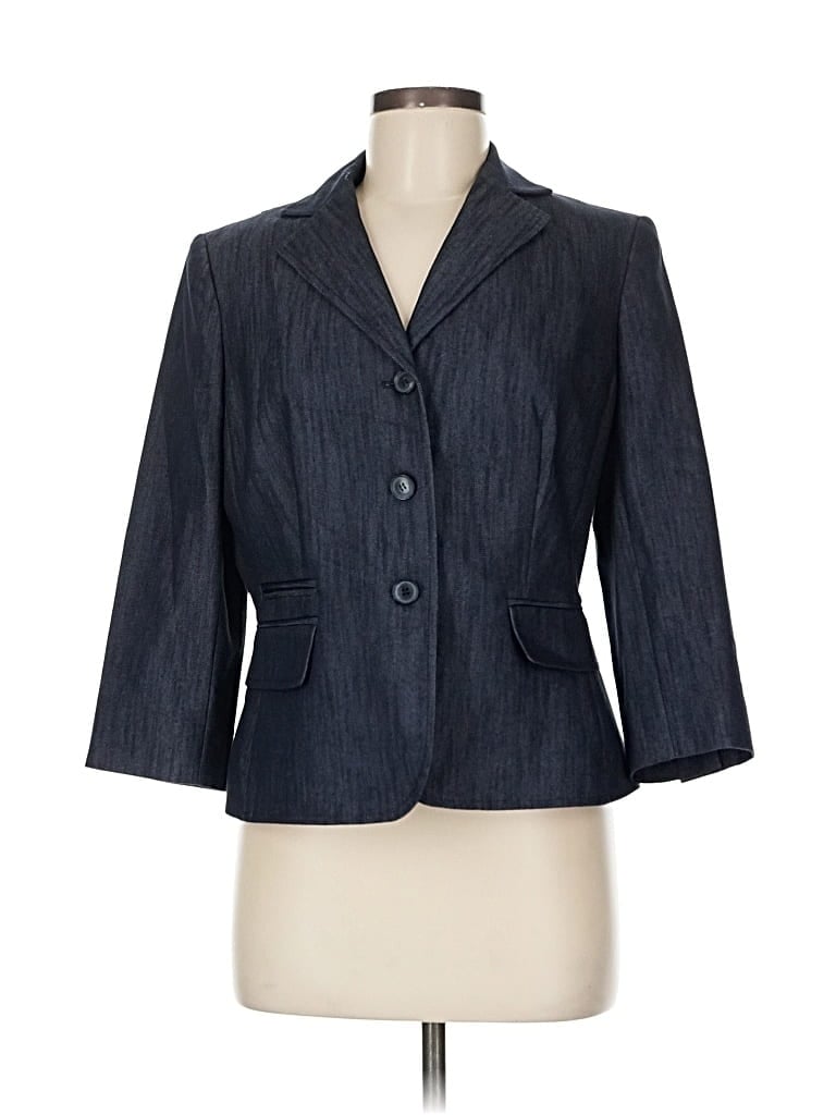 Pre-owned Nine West Blazer Jacket In Blue