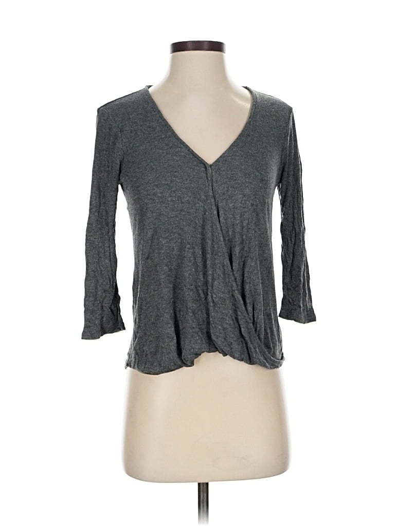 Pre-owned Eri + Ali 3/4 Sleeve T-shirt In Gray