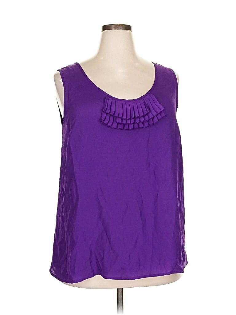 Pre-owned Avenue Sleeveless Blouse In Purple