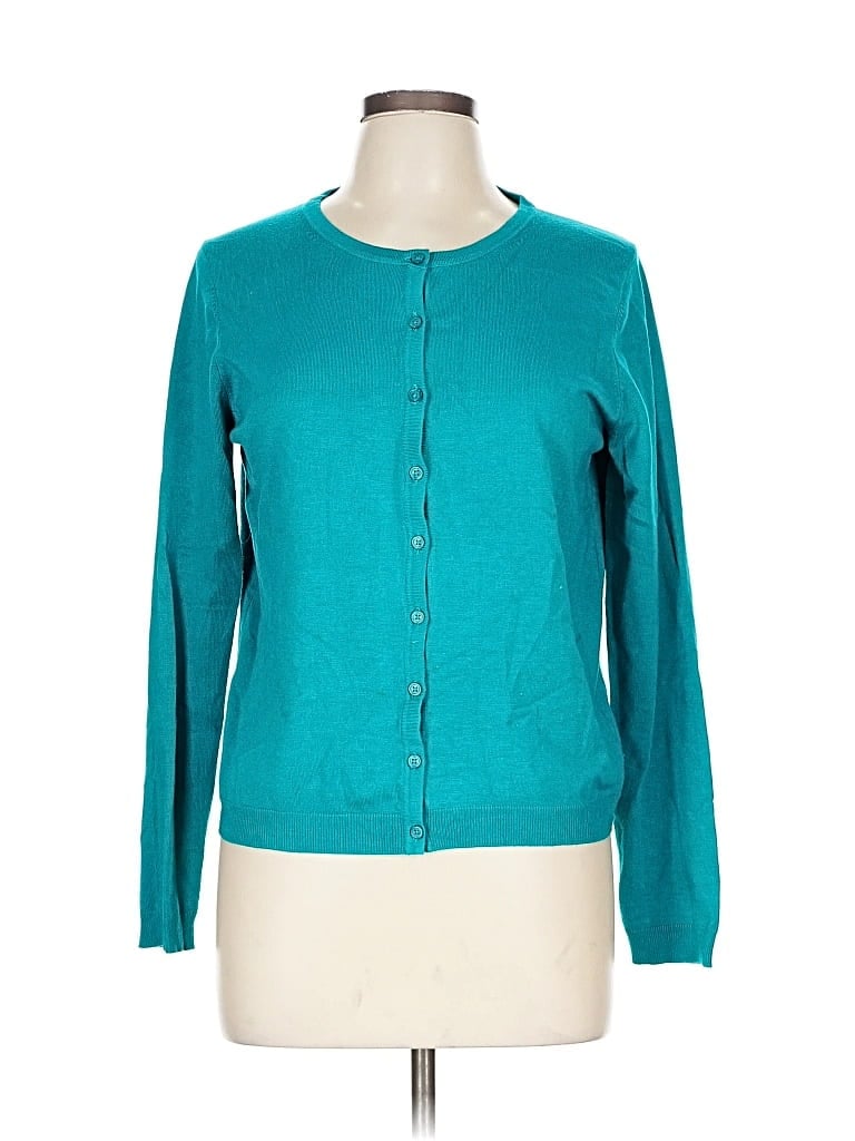 Pre-owned Joan Vass Cardigan Sweater In Blue