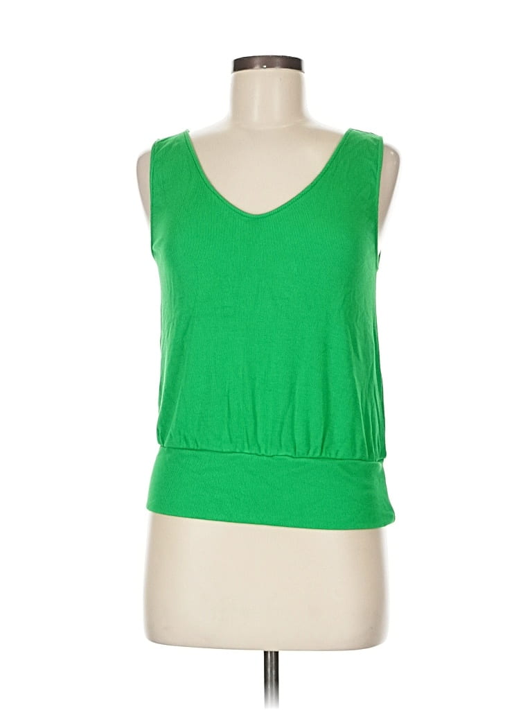 Pre-owned Boston Proper Sleeveless T-shirt In Green