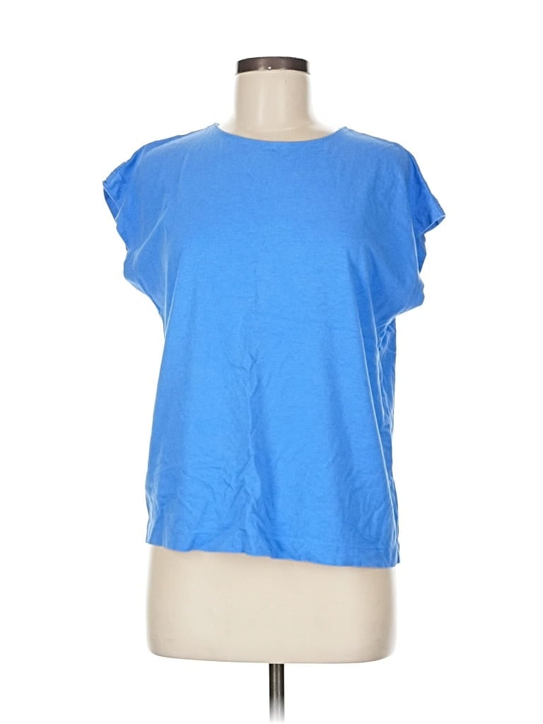 Pre-owned Ann Taylor Loft Short Sleeve T-shirt In Blue