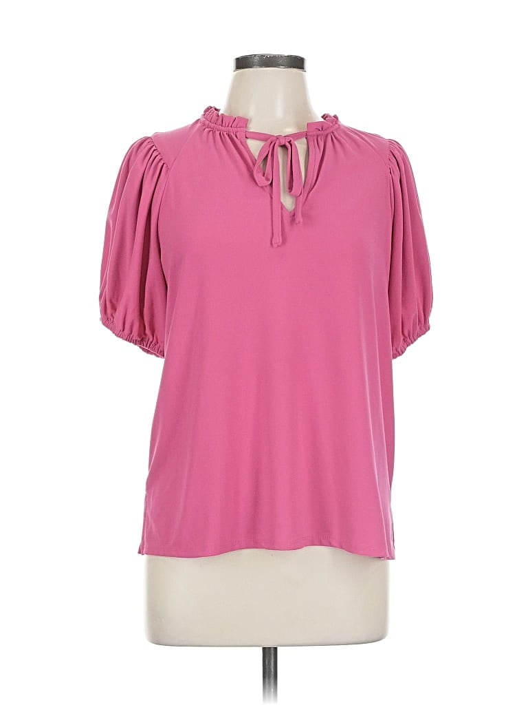 Pre-owned Cece Short Sleeve Blouse In Pink
