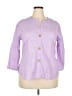 Unbranded Purple 3/4 Sleeve Button-Down Shirt Size 3X - photo 1