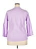 Unbranded Purple 3/4 Sleeve Button-Down Shirt Size 3X - photo 2