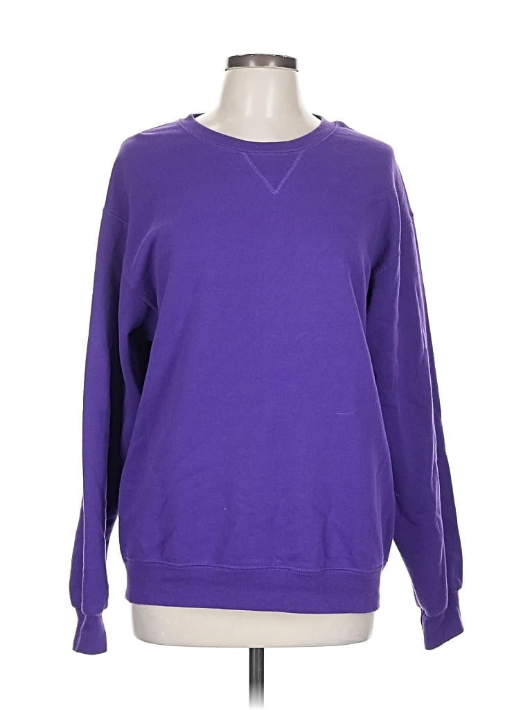 Pre-owned Fruit Of The Loom Sweatshirt In Purple