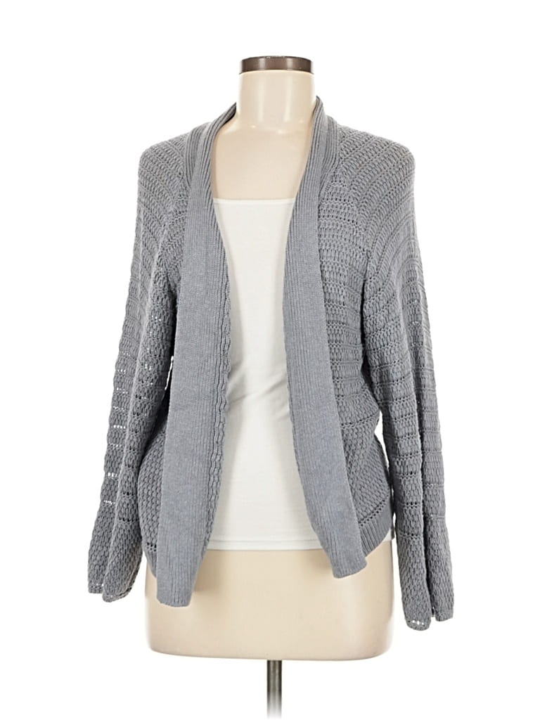 Pre-owned Lucky Brand Cardigan Sweater In Gray