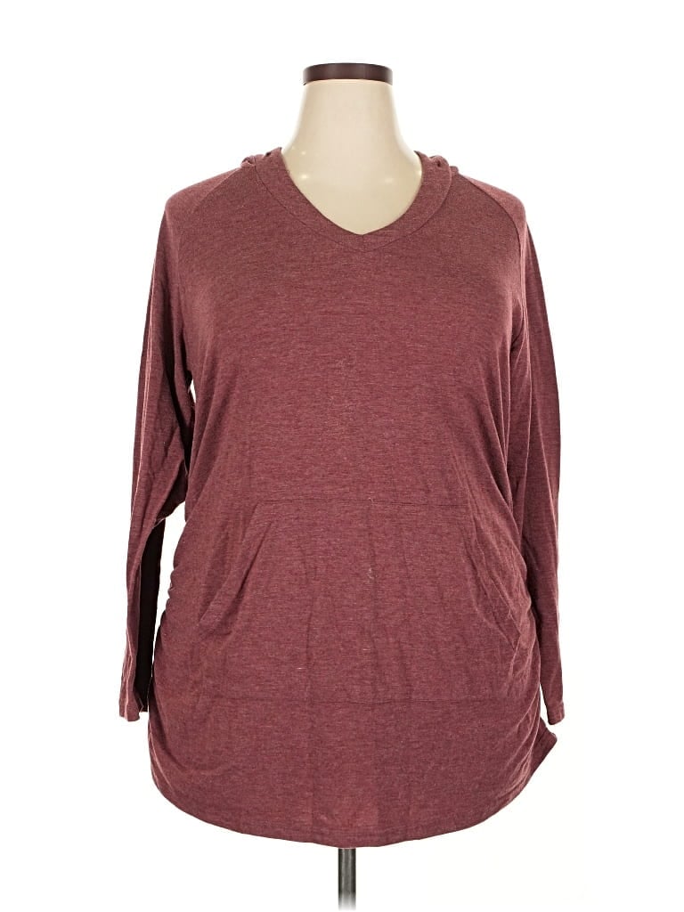 Pre-owned Assorted Brands Pullover Sweater In Burgundy