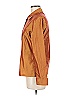 Express 100% Silk Color Block Orange Long Sleeve Silk Top Size 7 - 8 - photo 5