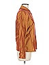 Express 100% Silk Color Block Orange Long Sleeve Silk Top Size 7 - 8 - photo 4