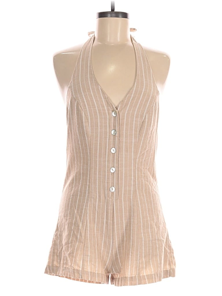 Pre-owned Affliction Romper In Brown