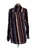 Big Dart Print Blue Long Sleeve Button-Down Shirt Size EU 44 / US 14 - photo 2