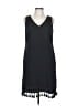 AGB 100% Polyester Solid Black Casual Dress Size 10 - photo 1