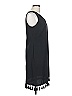 AGB 100% Polyester Solid Black Casual Dress Size 10 - photo 4