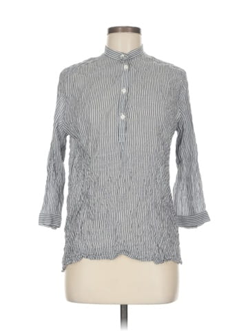 Fine Garments Carefully Selected by Bell 3/4 Sleeve Button-Down Shirt (view 1)