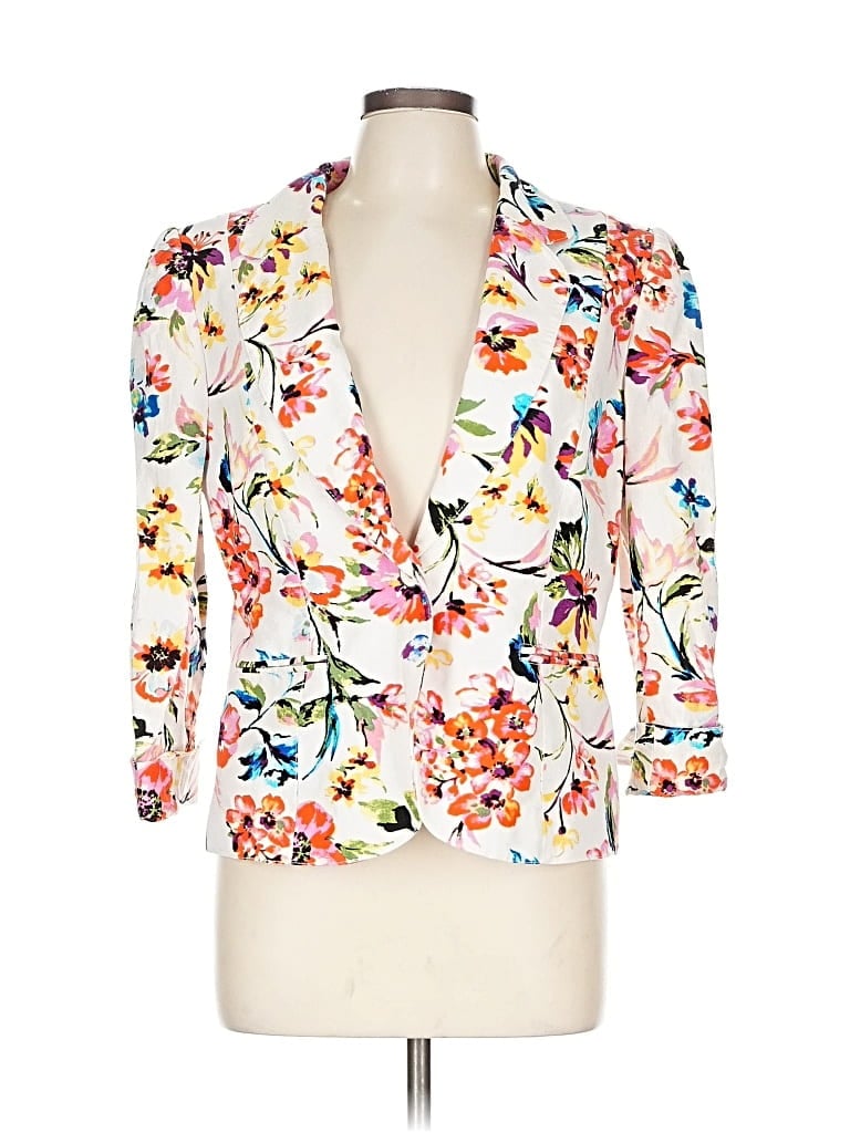 Pre-owned Isabella Demarco Tahari Levine Blazer Jacket In White