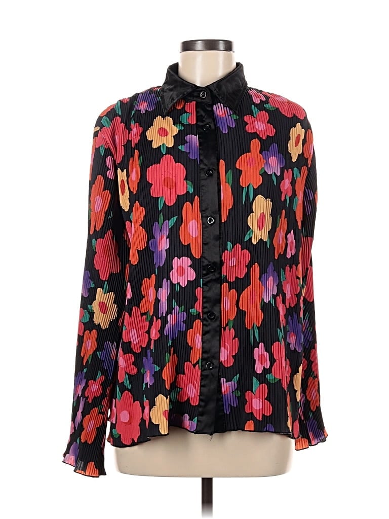 Pre-owned Unbranded Long Sleeve Blouse In Black