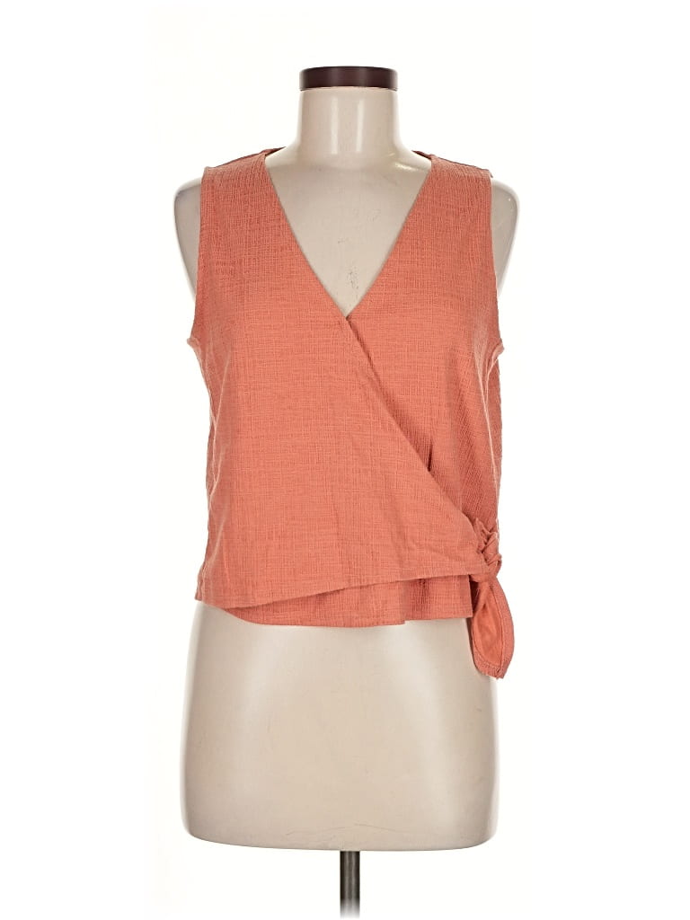 Pre-owned Texture & Thread Madewell Sleeveless Blouse In Orange