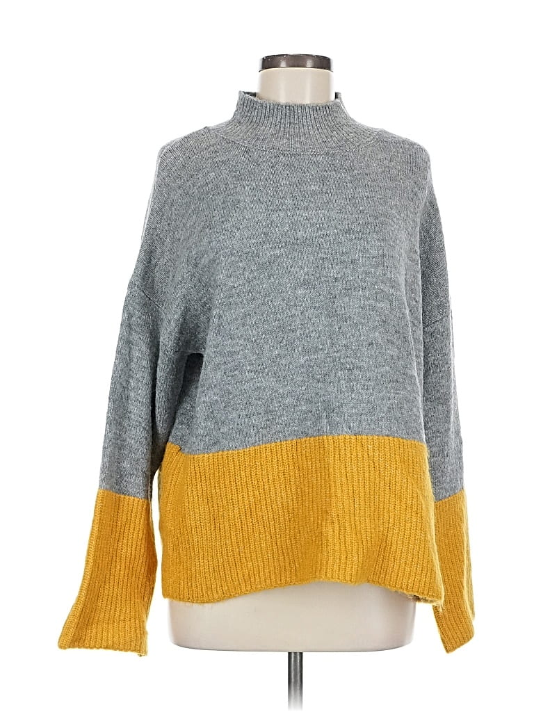 Pre-owned Forever 21 Turtleneck Sweater In Gray
