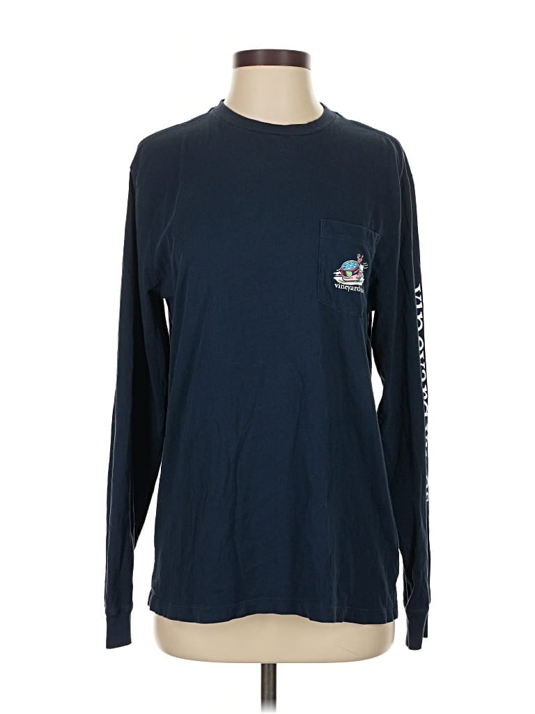 Pre-owned Vineyard Vines Long Sleeve T-shirt In Blue