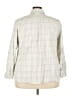 Talbots Checkered-gingham Gray Long Sleeve Button-Down Shirt Size 3X - photo 2