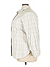 Talbots Checkered-gingham Gray Long Sleeve Button-Down Shirt Size 3X - photo 5