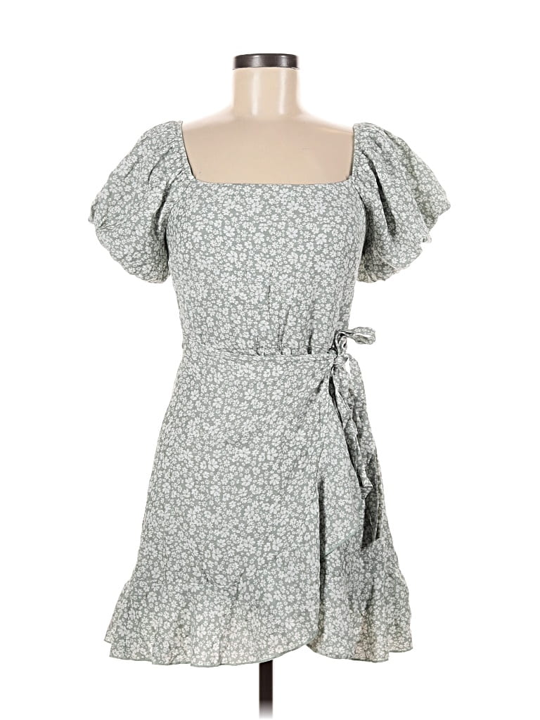 Pre-owned Trixxi Casual Dress In Gray