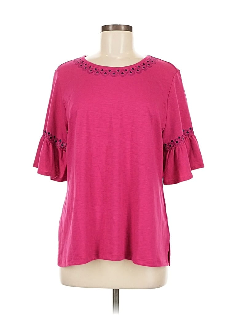Pre-owned Allison Daley Short Sleeve T-shirt In Pink