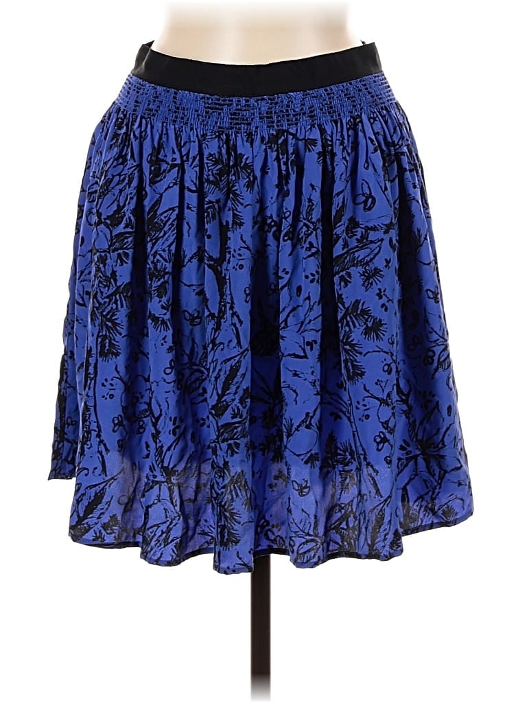 Pre-owned Corey Lynn Calter Silk Skirt In Blue