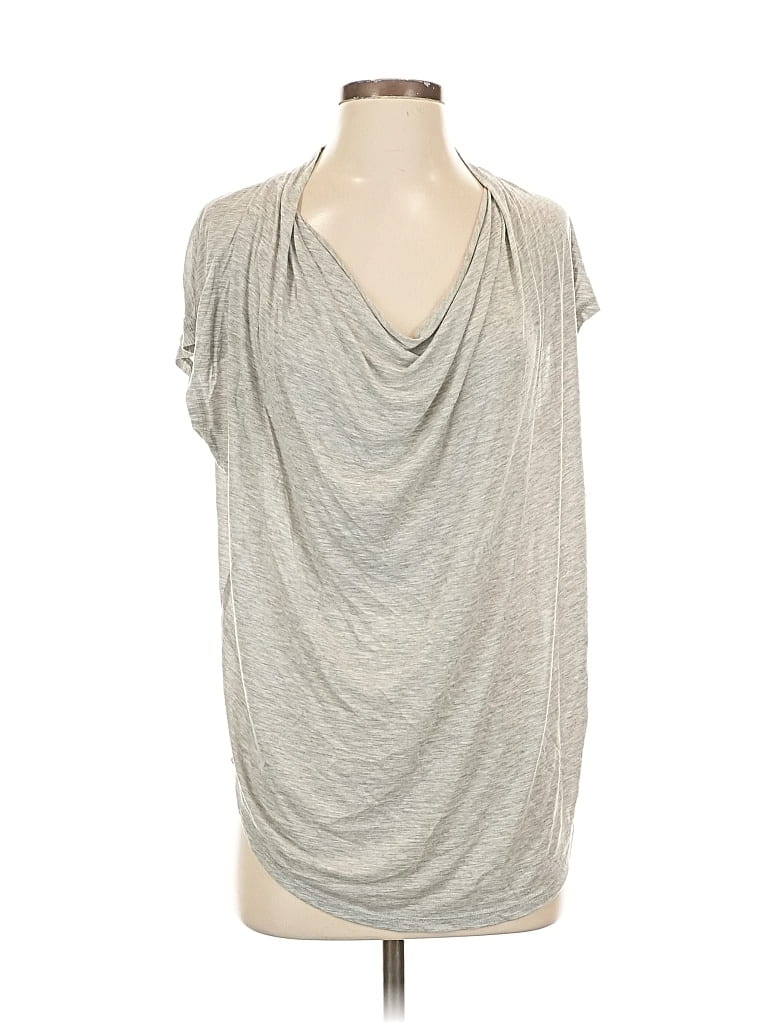 Pre-owned Soft Joie Short Sleeve Top Silver Cowl Neck Tops