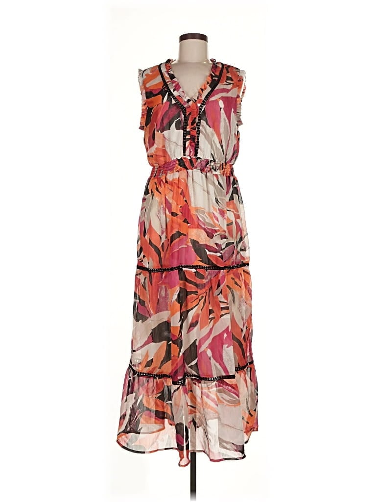 Pre-owned John Paul Richard Casual Dress In Orange