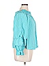 ASHRO 100% Rayon Teal 3/4 Sleeve Blouse Size XL - photo 4