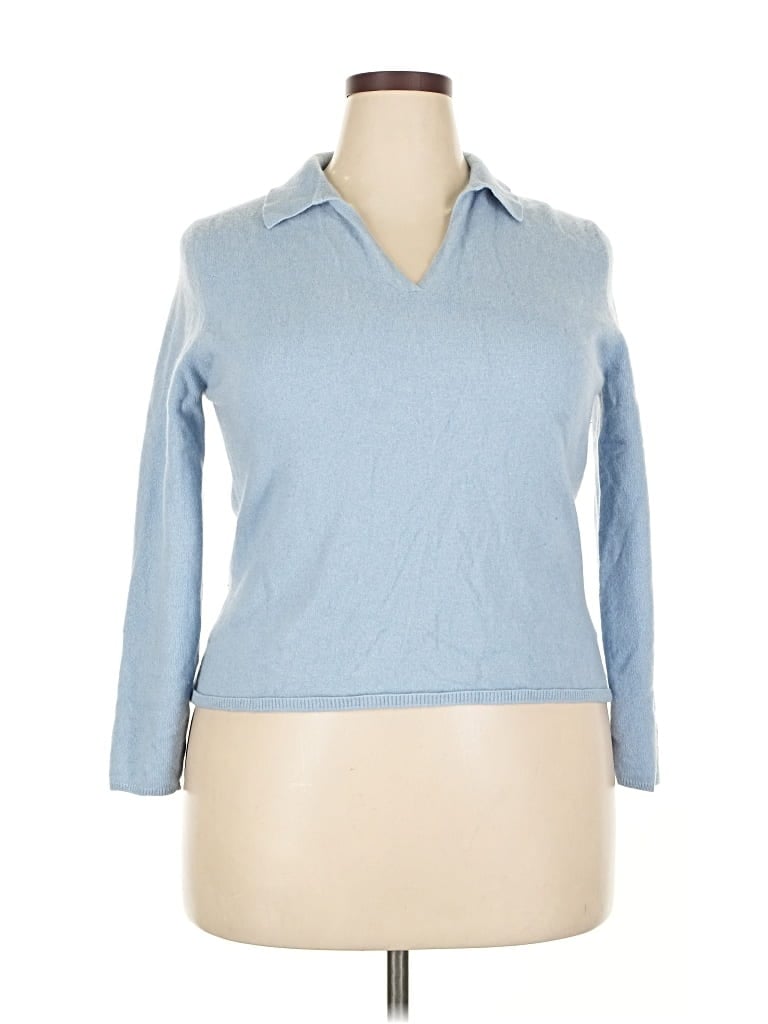 Pre-owned Lands' End Pullover Sweater In Blue