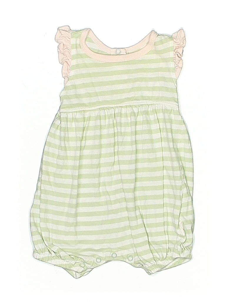 Pre-owned Burt's Bees Baby Babies' Long Sleeve Onesie In Green