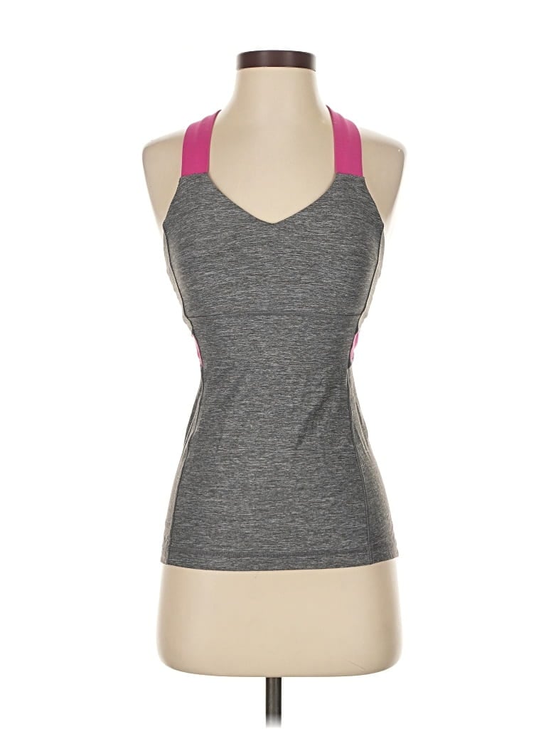 Pre-owned Lululemon Athletica Active Tank Top In Gray
