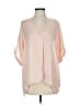 Glam 100% Polyester Pink 3/4 Sleeve Blouse Size S - photo 1