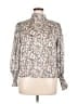 Aqua 100% Polyester Silver 3/4 Sleeve Blouse Size XL - photo 1