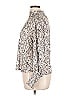 Aqua 100% Polyester Silver 3/4 Sleeve Blouse Size XL - photo 5