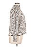 Aqua 100% Polyester Silver 3/4 Sleeve Blouse Size XL - photo 4