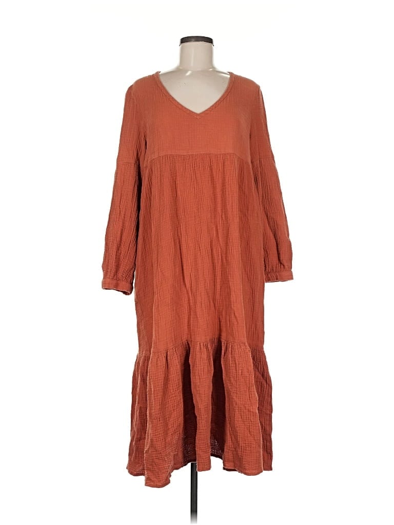 Pre-owned 7 For All Mankind Casual Dress In Brown