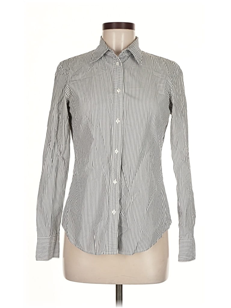 Pre-owned Gap Long Sleeve Button Down Shirt In Gray