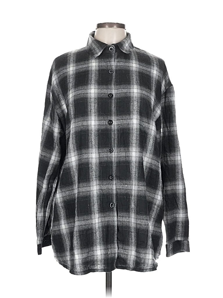 Pre-owned Unbranded Long Sleeve Blouse In Gray