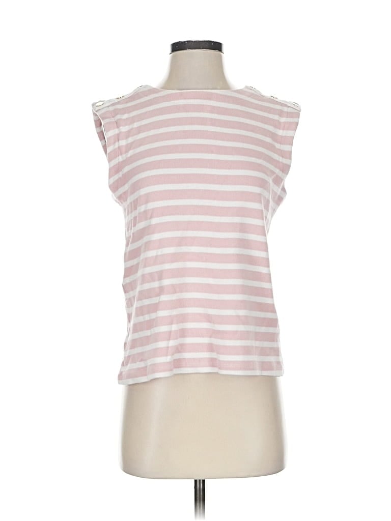Pre-owned Ann Taylor Short Sleeve Top Pink Boatneck Tops