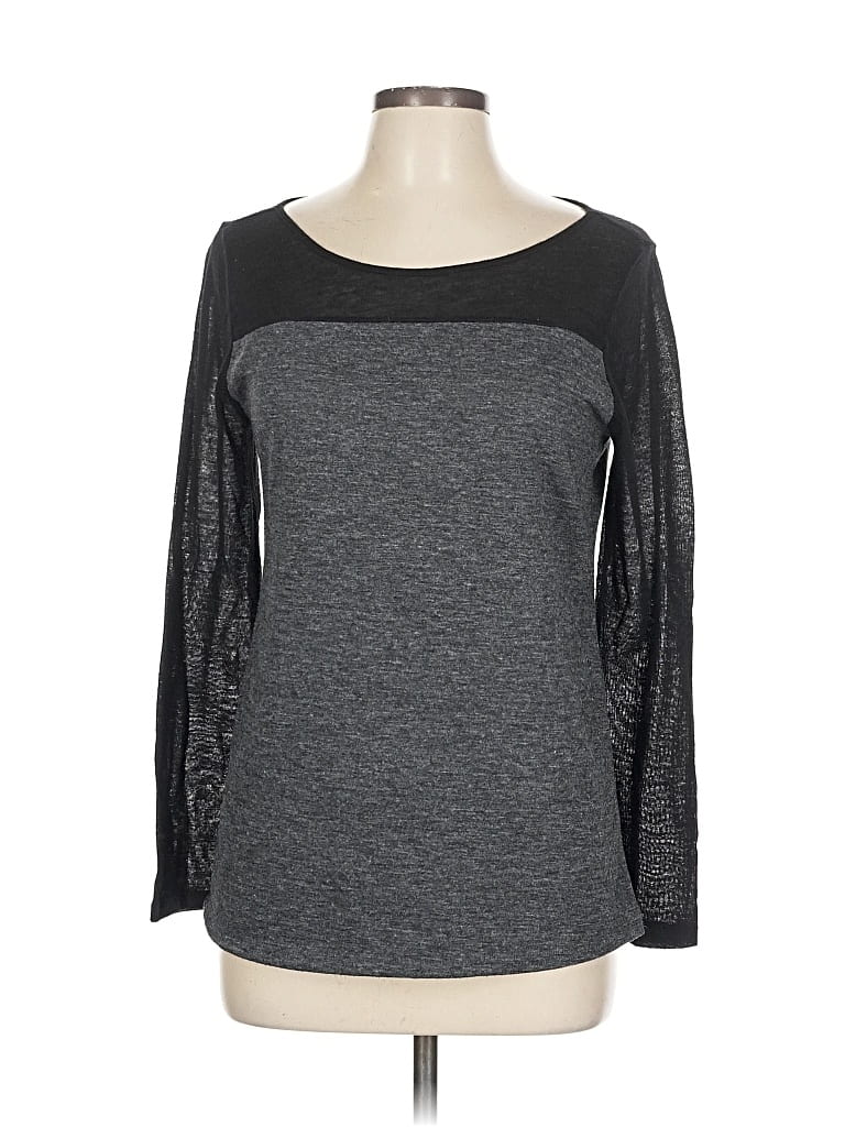 Pre-owned Ann Taylor 3/4 Sleeve T-shirt In Gray