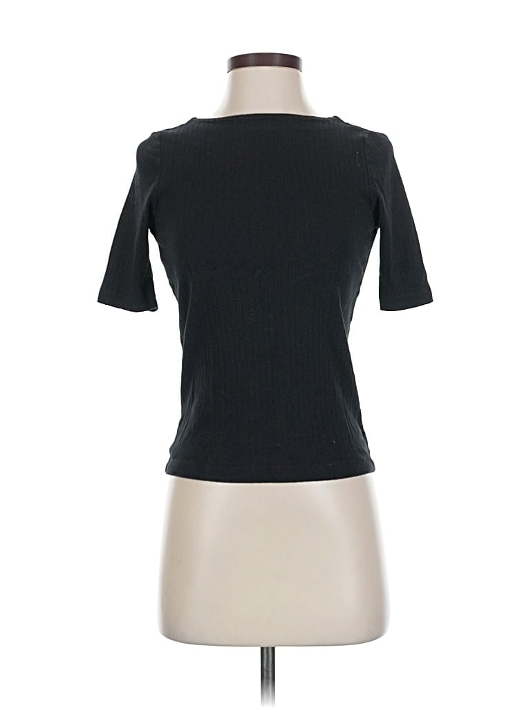 Pre-owned Uniqlo Short Sleeve Turtleneck In Black