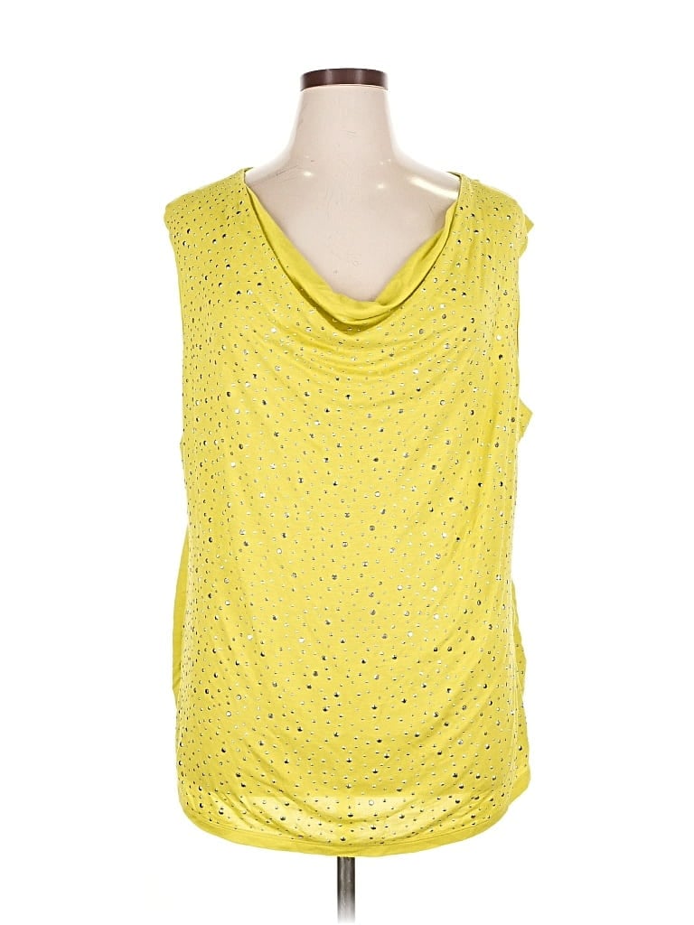 Pre-owned Inc International Concepts Sleeveless Blouse In Yellow